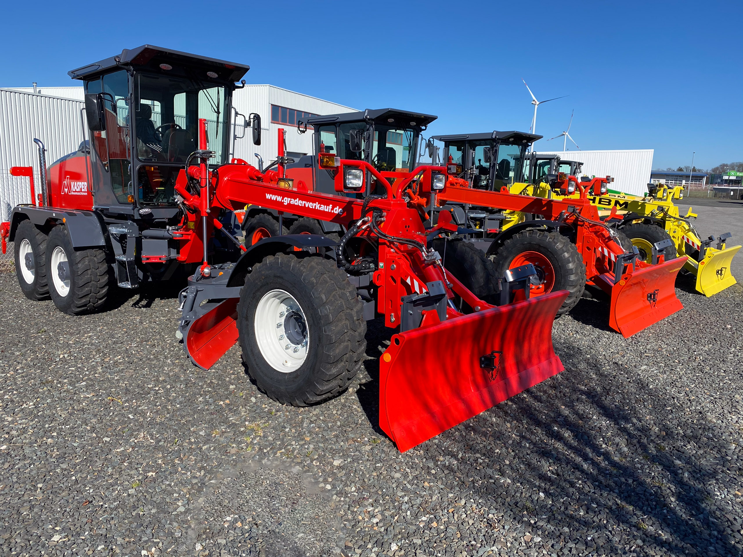 Laser-Grader im Einsatz