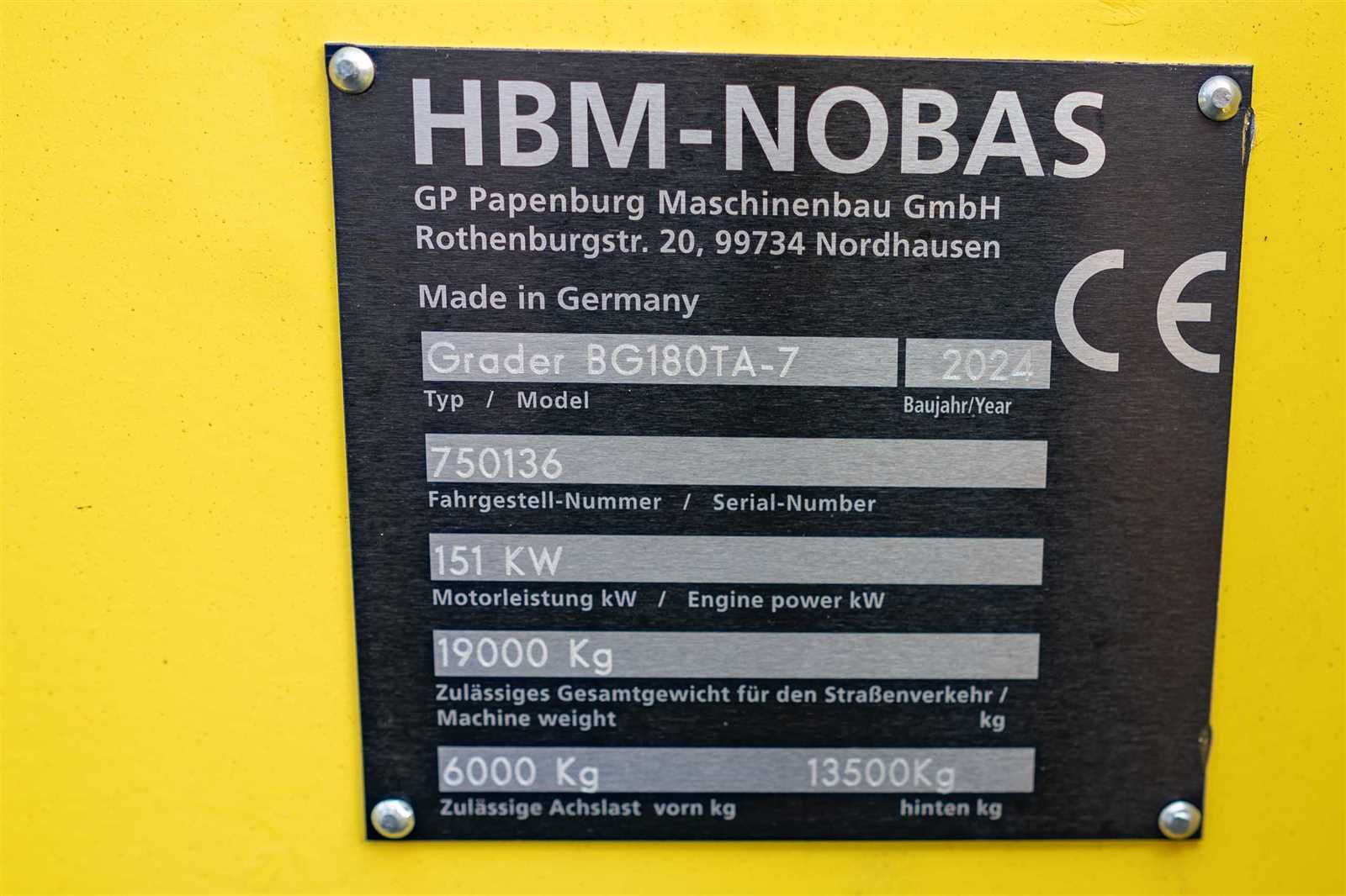 Grader HBM BG 180TA-7 EP